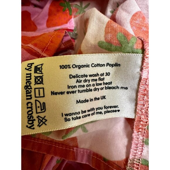 Megan Crosby Sophie Strawberry Print Puff Sleeve Crop Top & Pants Set | Organic - Picture 12 of 12